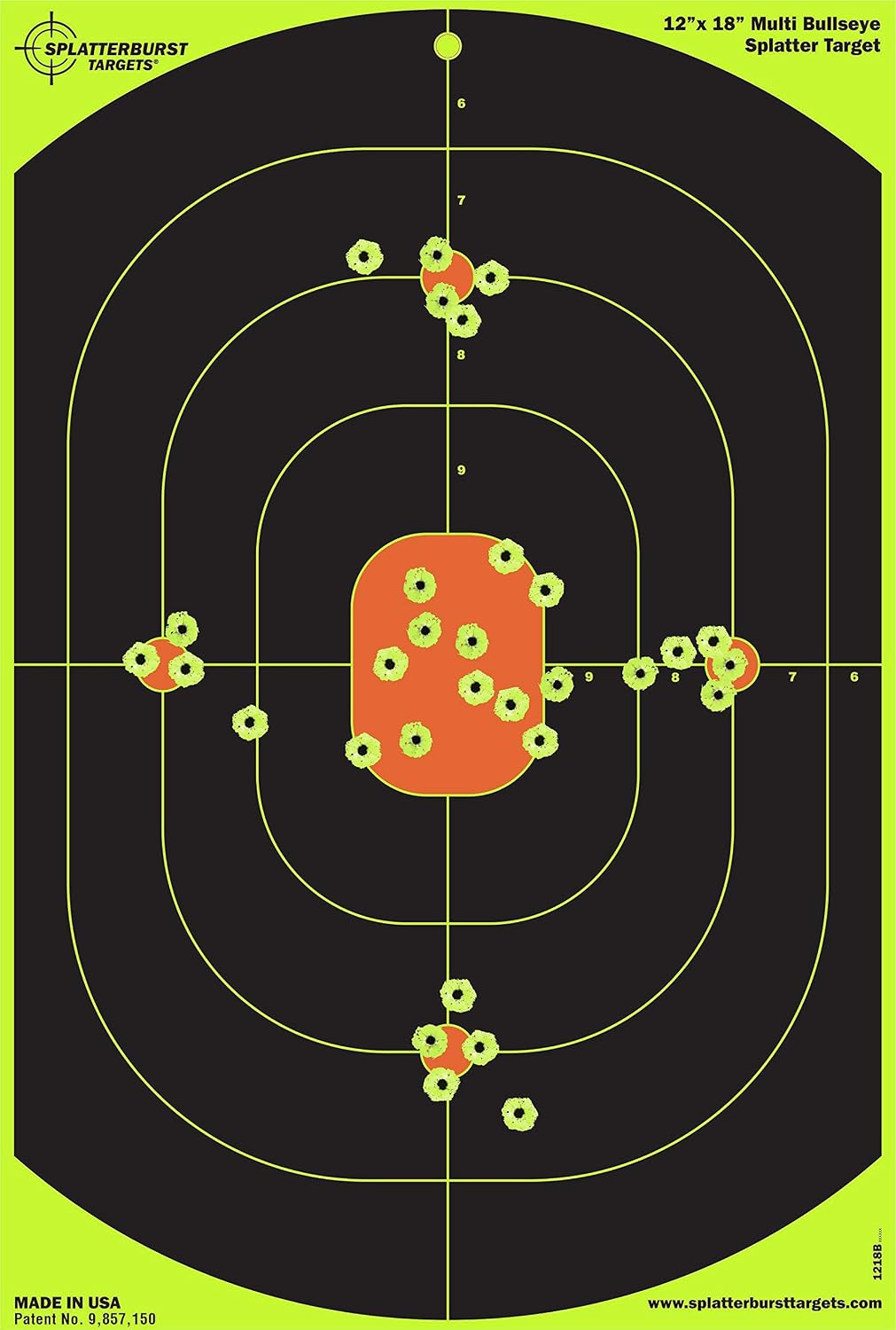 Splatterburst 12 x 18 Bullseye Targets, 50-Pack product photograph